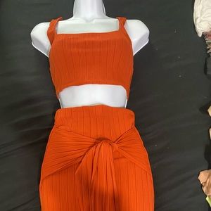 Rust Orange Two Piece Set